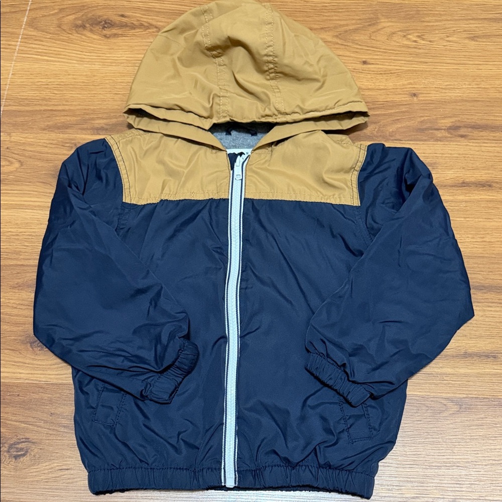 Gymboree Boys Hooded Jacket in Navy and Tan